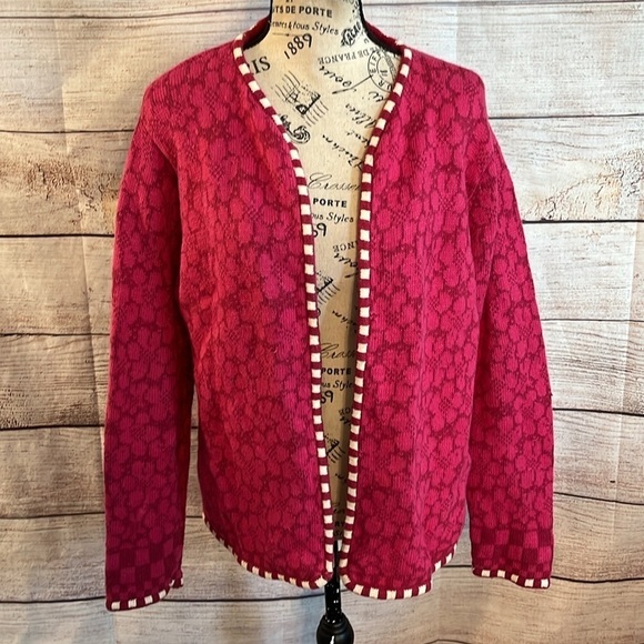 Vintage Nomadic Traders Cardigan Sweater Front Zipper Size Large Ramie/Cotton - Picture 3 of 9